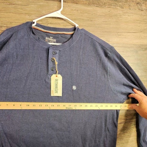 Outdoor Life Men's Blue Thermal Shirt - Picture 5 of 7